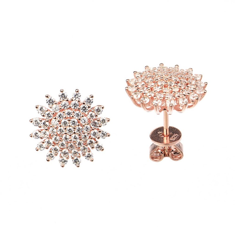 Sterling Silver Star Burst Stud Earrings